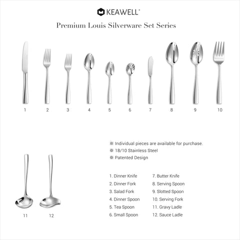 KEAWELL Louis juego de dos utensilios para servir, ideal para cenas.