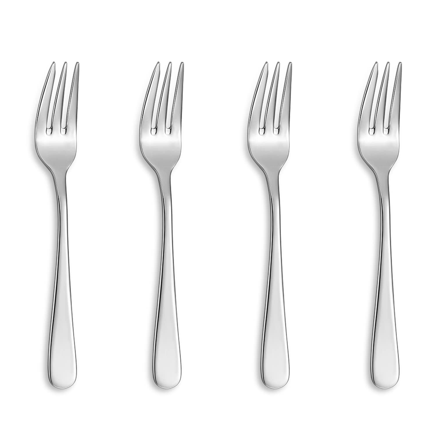 KEAWELL Louise: set de 4 tenedores en acero 18/10 con acabado espejo para mesa elegante.