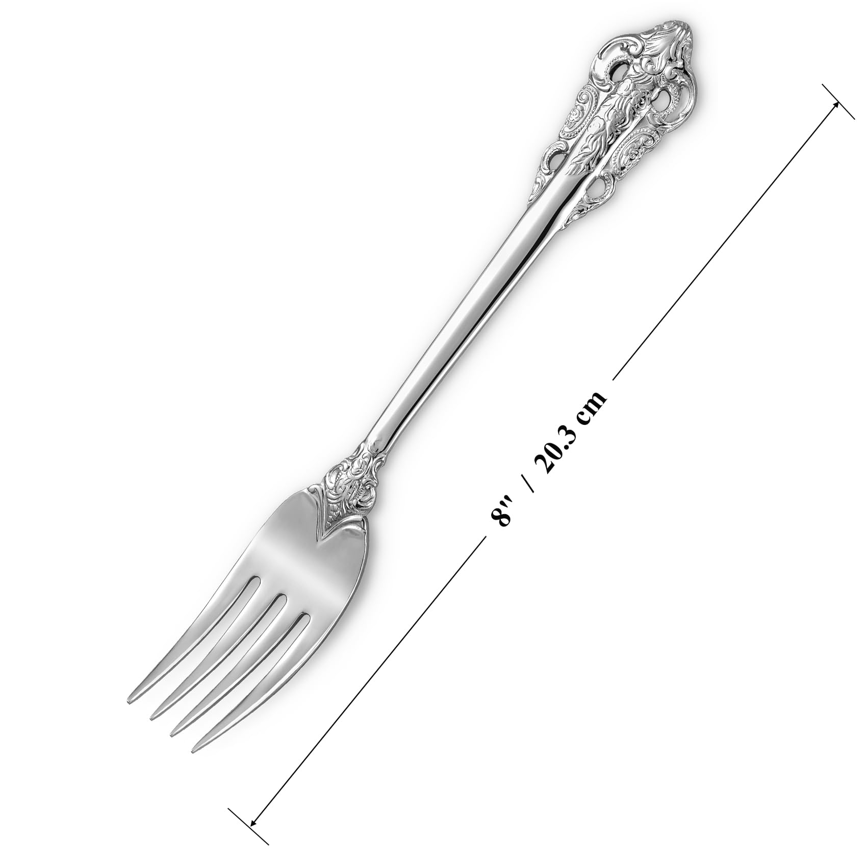 KEAWELL tenedor de lujo con diseño barroco para una mesa más sofisticada.