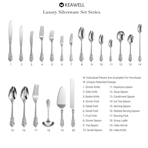 KEAWELL conjunto de 4 tenedores realza la presentación en eventos.