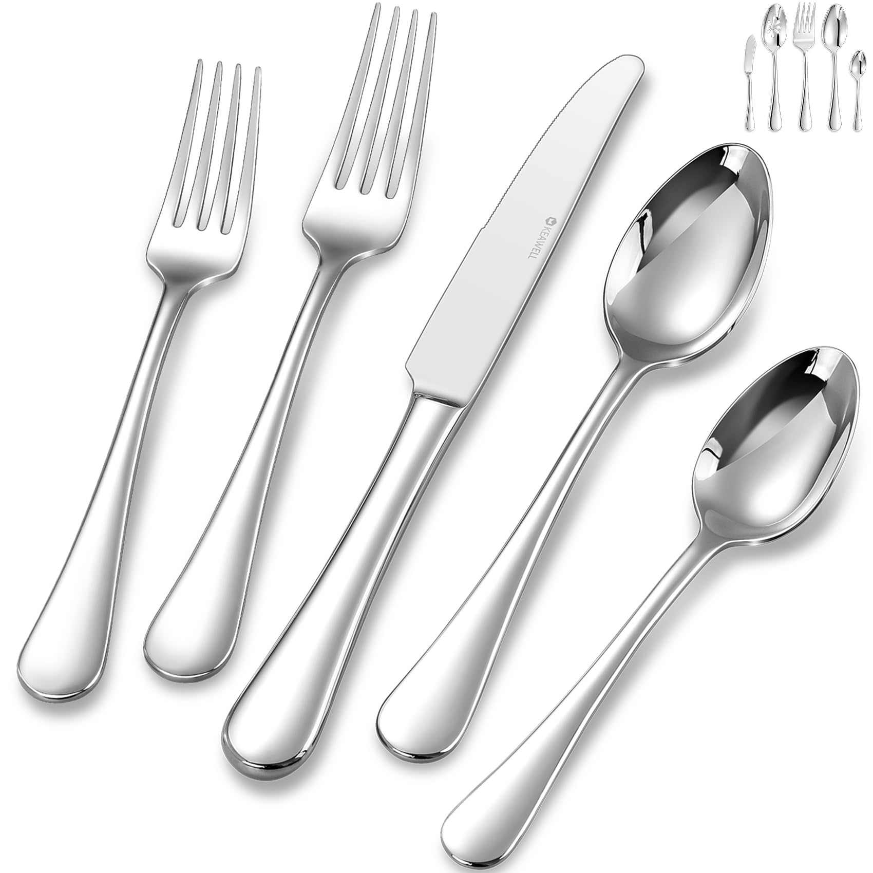 Juego KEAWELL Verona 45 piezas para 8 comensales, ideal para cenas formales