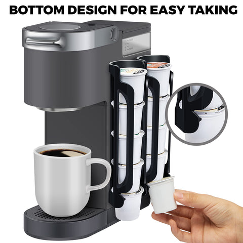 kedofa porta-k-cups Keurig montado en pared, acceso rápido a sabores.