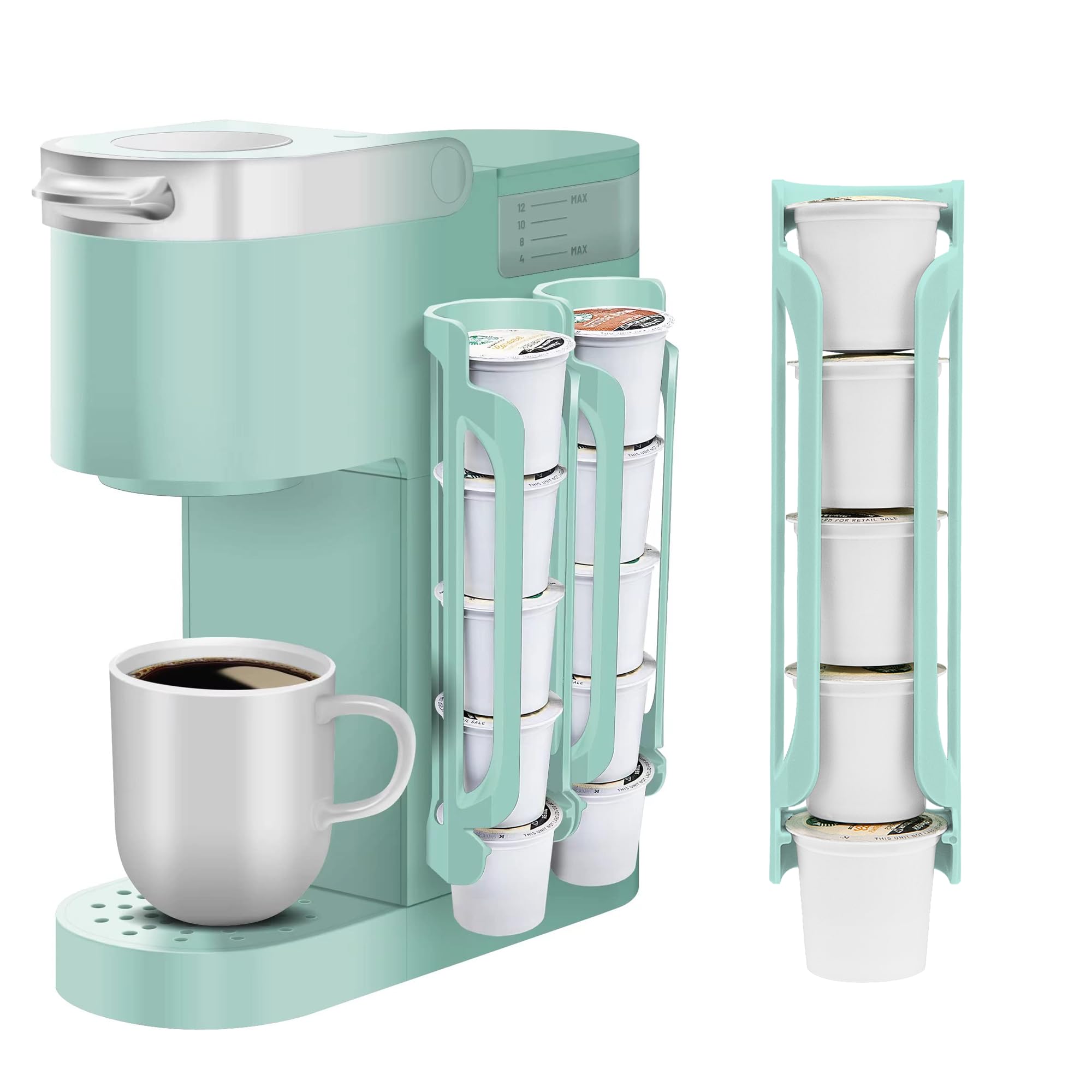 Kedofa portacápsulas Keurig azul compacto para ahorrar espacio en la cocina