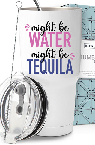 Vaso KEDRIAN Tequila Divertido 30oz, ideal para regalos y bebidas frías o calientes.
