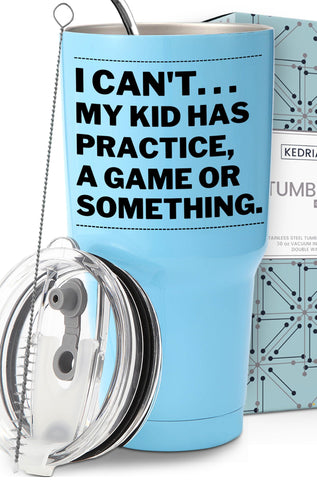 Vaso térmico KEDRIAN para mamá, diseño divertido y mantiene bebidas a temperatura.
