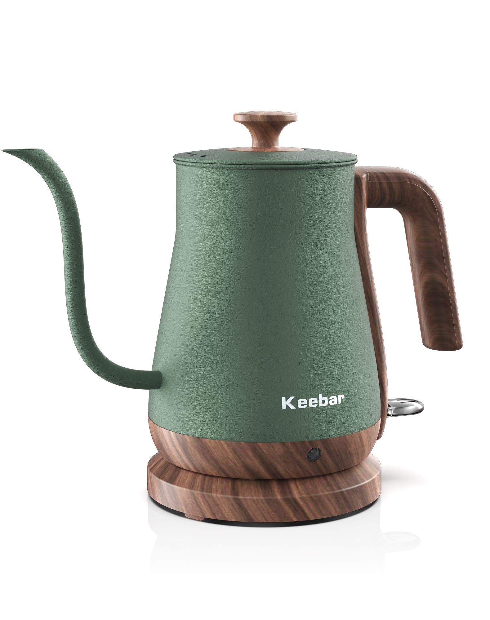Keebar hervidor cuello de ganso con acero inoxidable, vertido preciso para café y té.