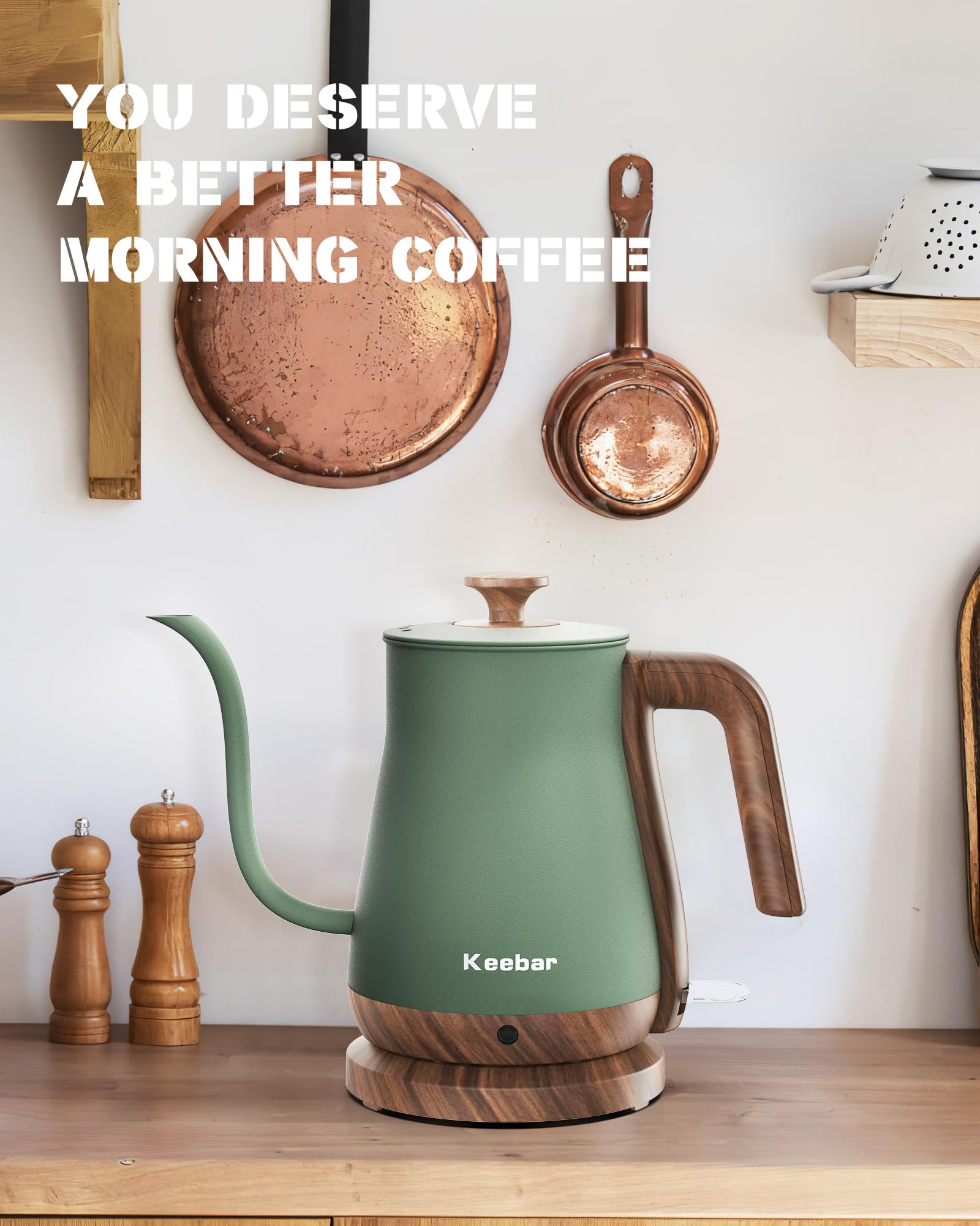 Keebar hervidor uso multiple para café te y chocolate caliente.
