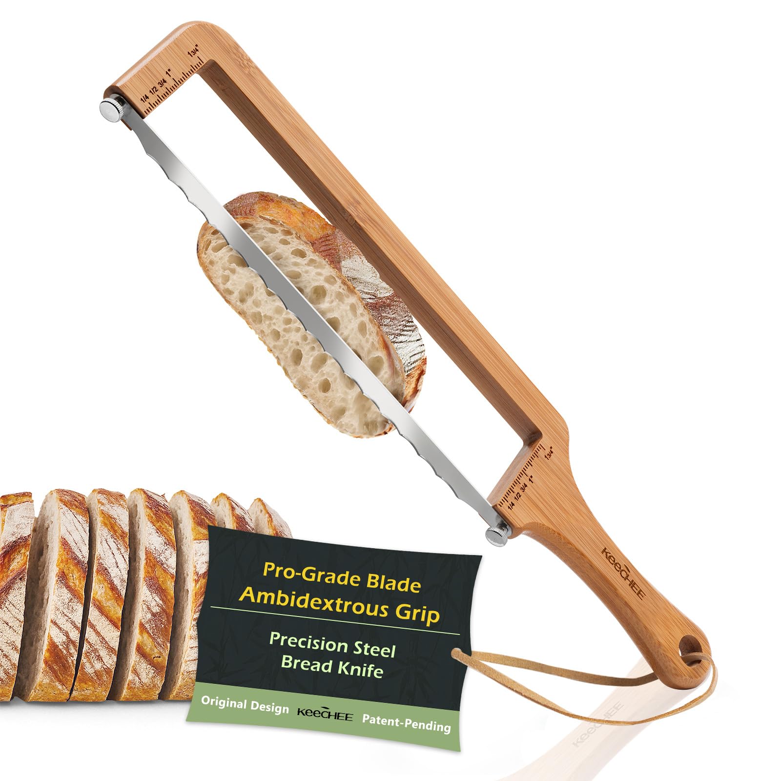 Keechee cuchillo para pan con hoja afilada de acero inoxidable para cortes limpios