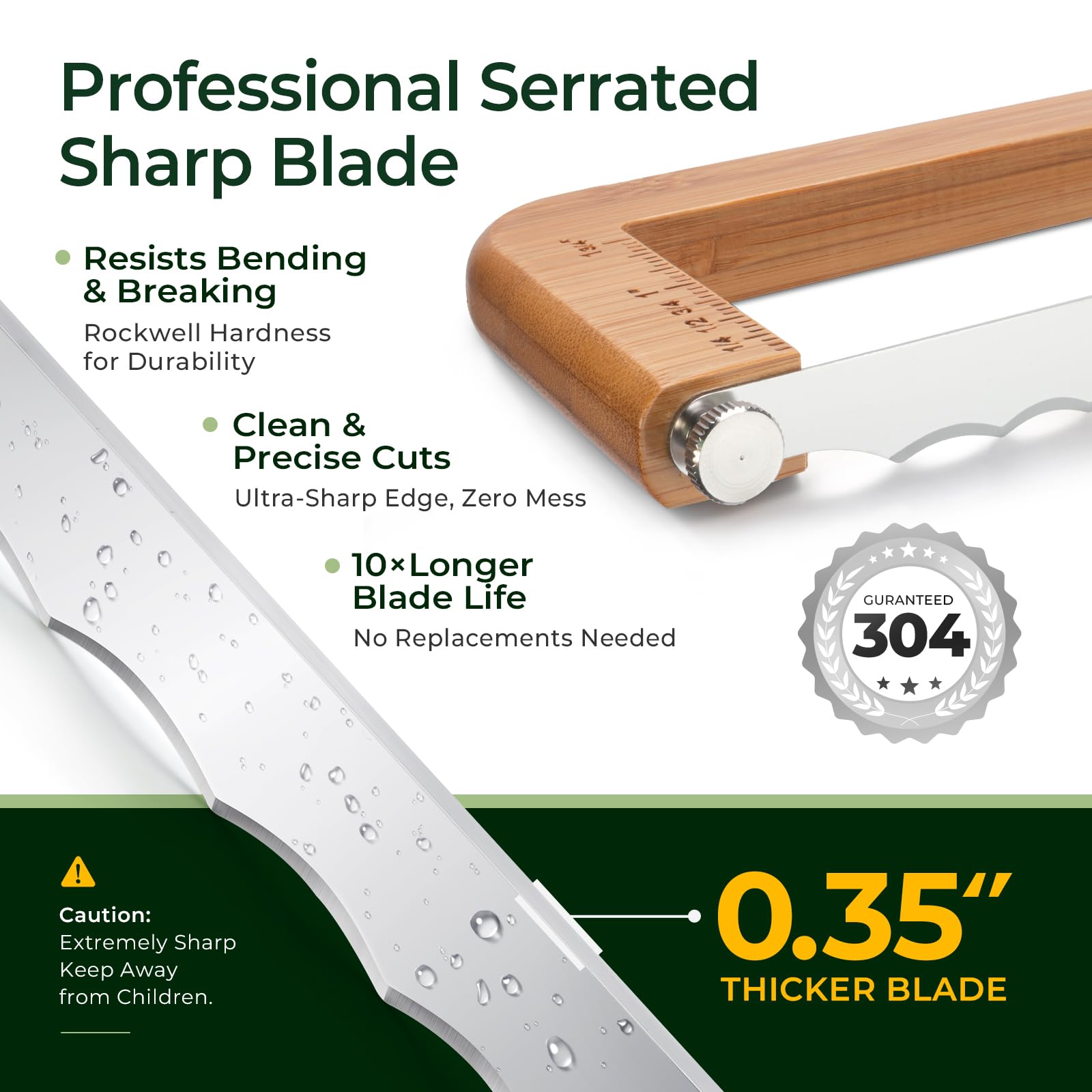 Keechee cuchillo con mango ergonómico para uso cómodo en pan casero
