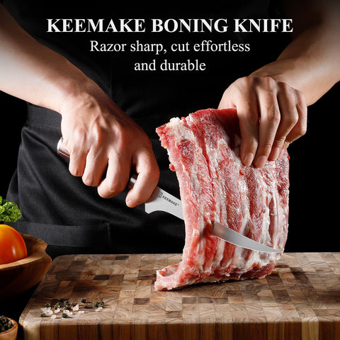 KEEMAKE corte preciso para filetear pescado y obtener filetes limpios.