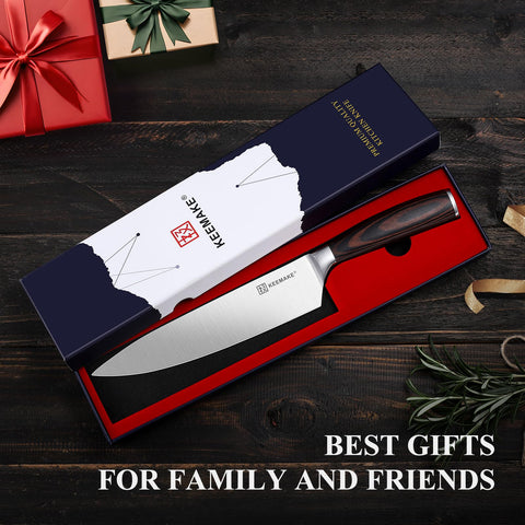 KEEMAKE cuchillo en uso en cocina profesional para rendimiento