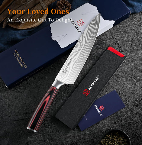KEEMAKE cuchillo chef uso versátil para picar, cortar y trocear