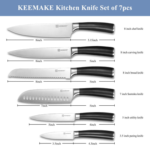 KEEMAKE cuchillo chef de precisión en uso diario, afilado para cortes limpios y controlados.