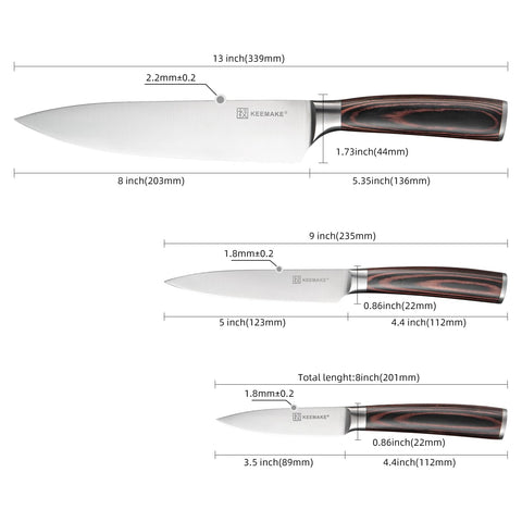 KEEMAKE cuchillo utilitario de 5 pulgadas para picar y rebanar