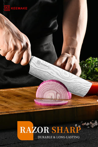 Funda incluida para almacenamiento seguro del cuchillo Keemake.