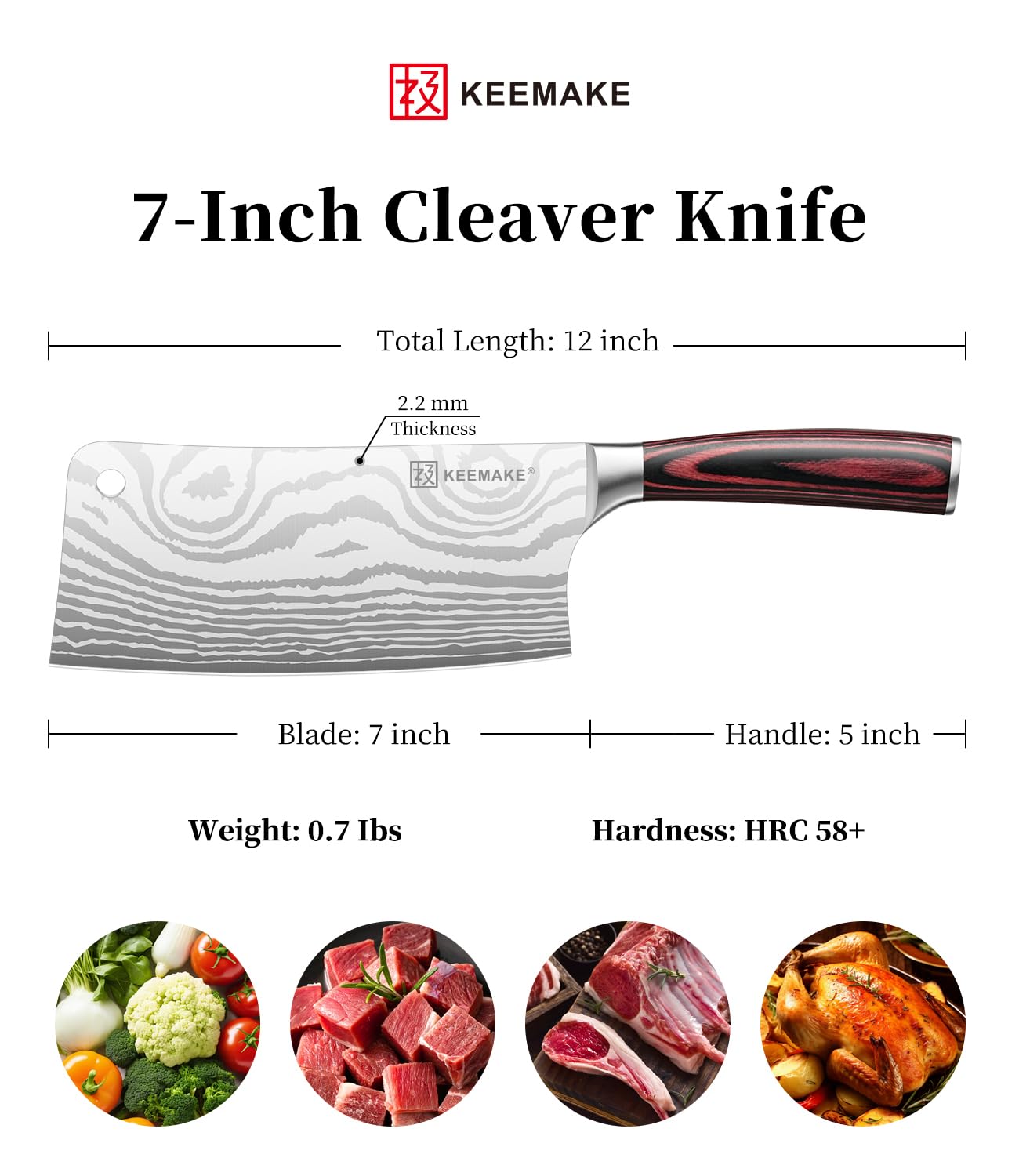 KEEMAKE mango pakkawood aporta agarre cómodo y estable