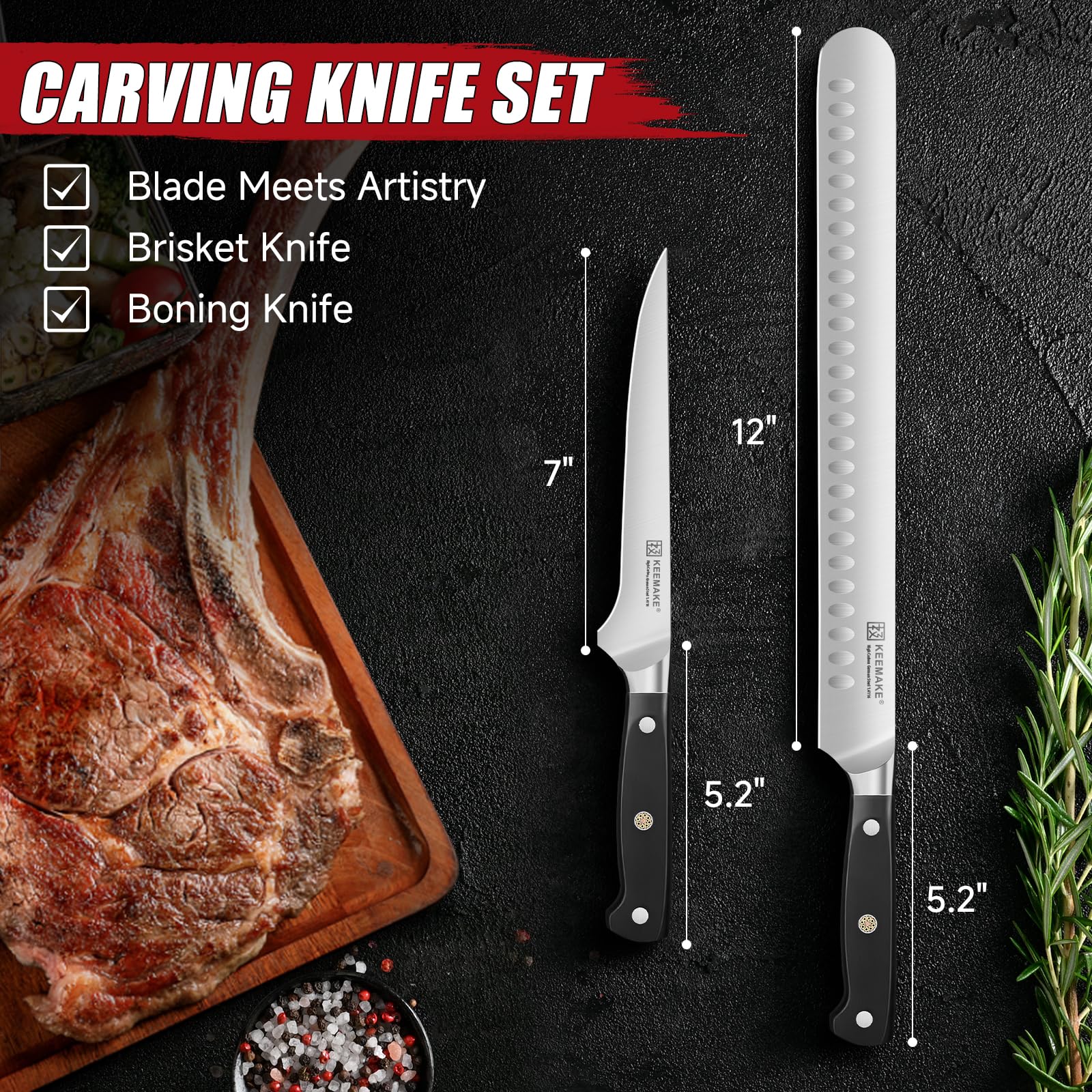 Presentación en caja regalo KEEMAKE para amantes de la cocina y la barbacoa.