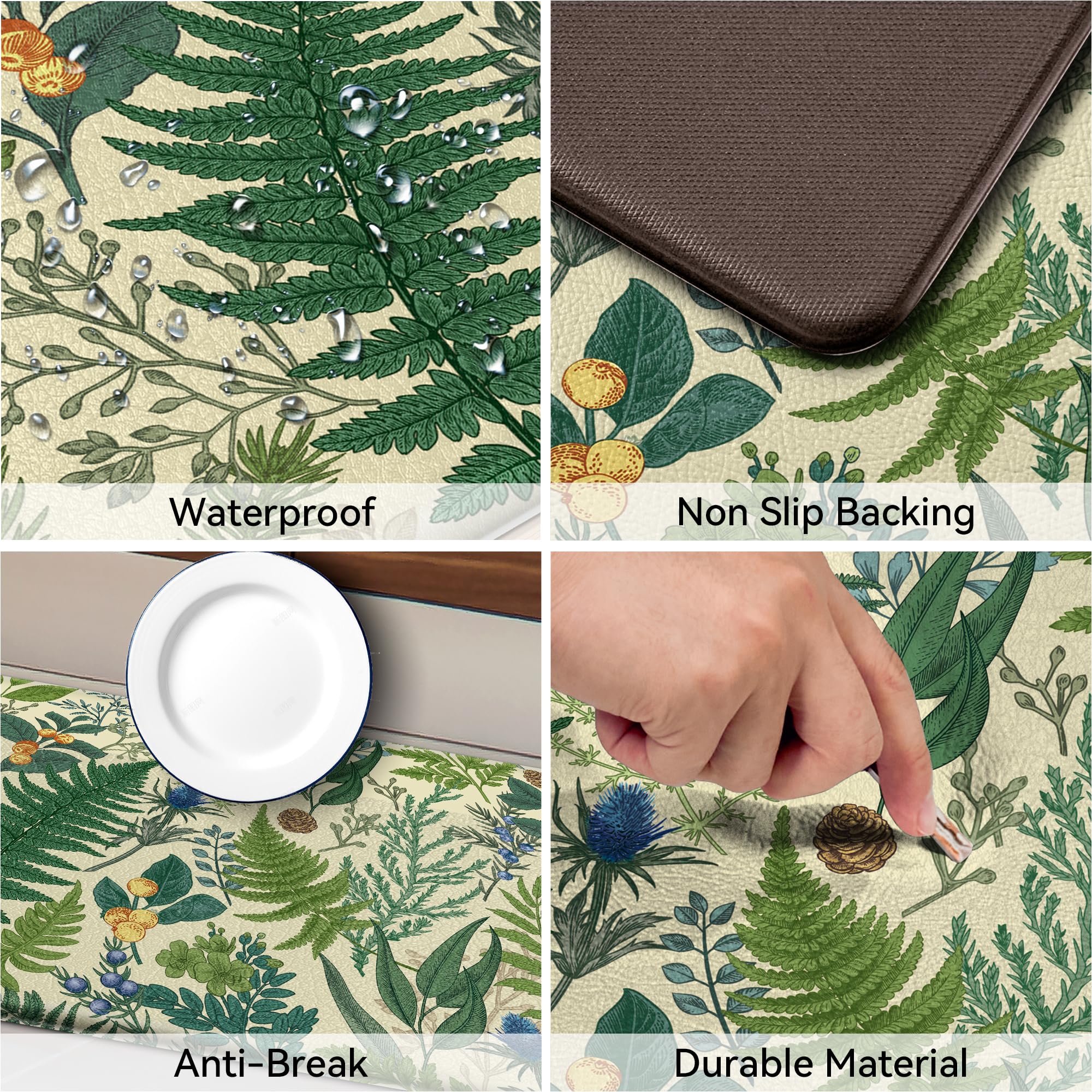 Keensoft alfombra vegetal para cocina añade color y protección al suelo