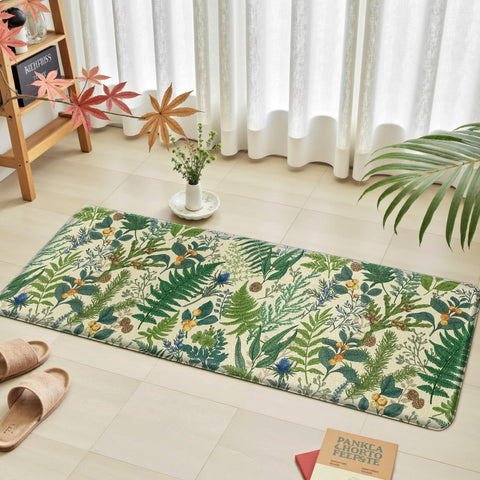 Keensoft alfombra botánica con respaldo antideslizante para seguridad en cocina