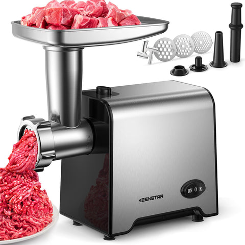 KEENSTAR 3000W Molino de carne, rendimiento para porciones grandes