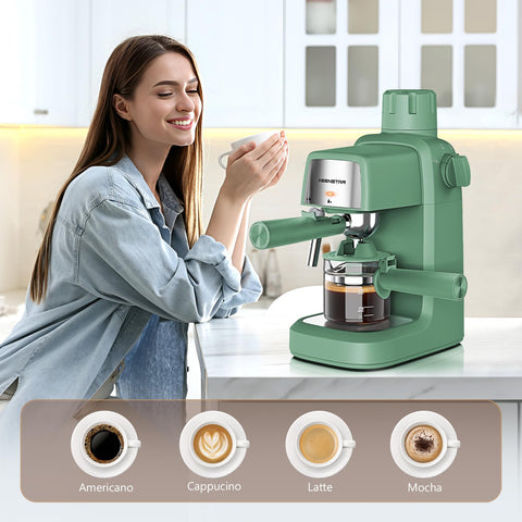 KEENSTAR cafetera espresso detalle de microespuma para arte de leche.