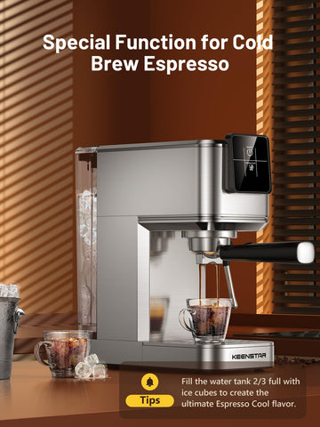 KEENSTAR infusión fría lista en 10 minutos para comenzar el día.
