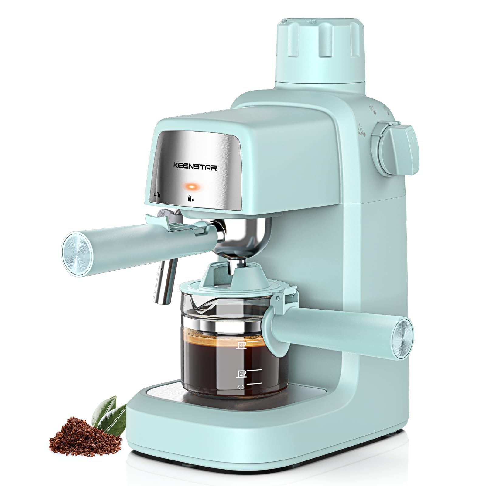 KEENSTAR máquina espresso 3-5 bar, extracción rápida de café.