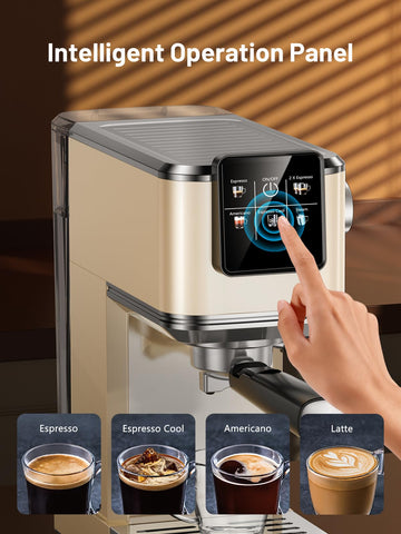 KEENSTAR pantalla táctil intuitiva para seleccionar bebidas.
