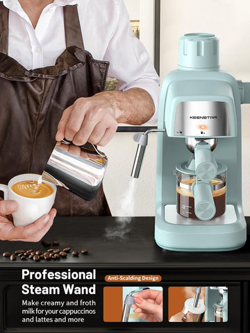 KEENSTAR precalentamiento rápido, café caliente en minutos.