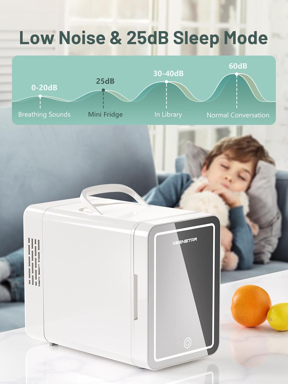 KEENSTAR refrigerador mini para coche con cable DC para uso cómodo.
