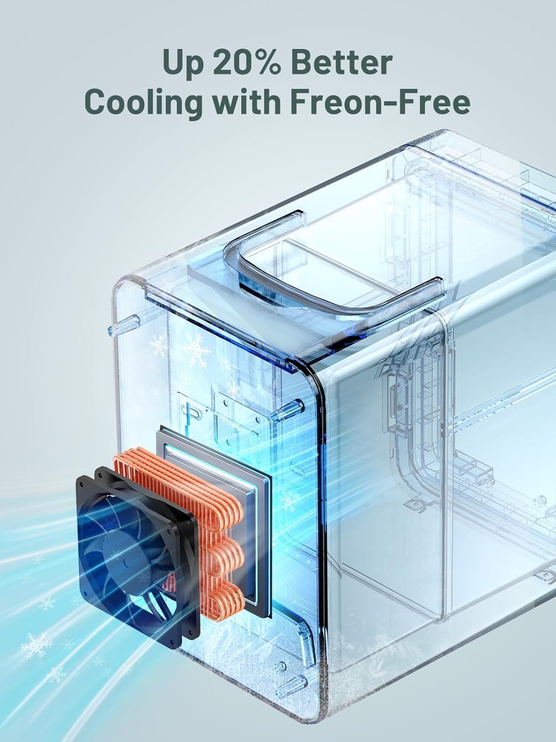 KEENSTAR refrigerador mini eficiente en energía con tecnología termoeléctrica.