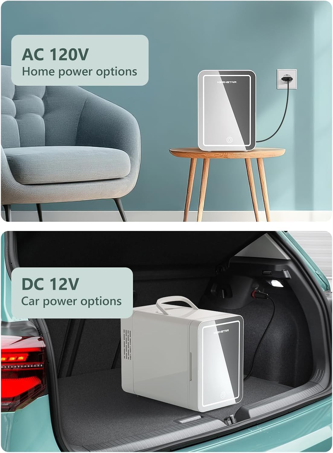 KEENSTAR refrigerador mini operación ultra silenciosa para dormitorio u oficina.