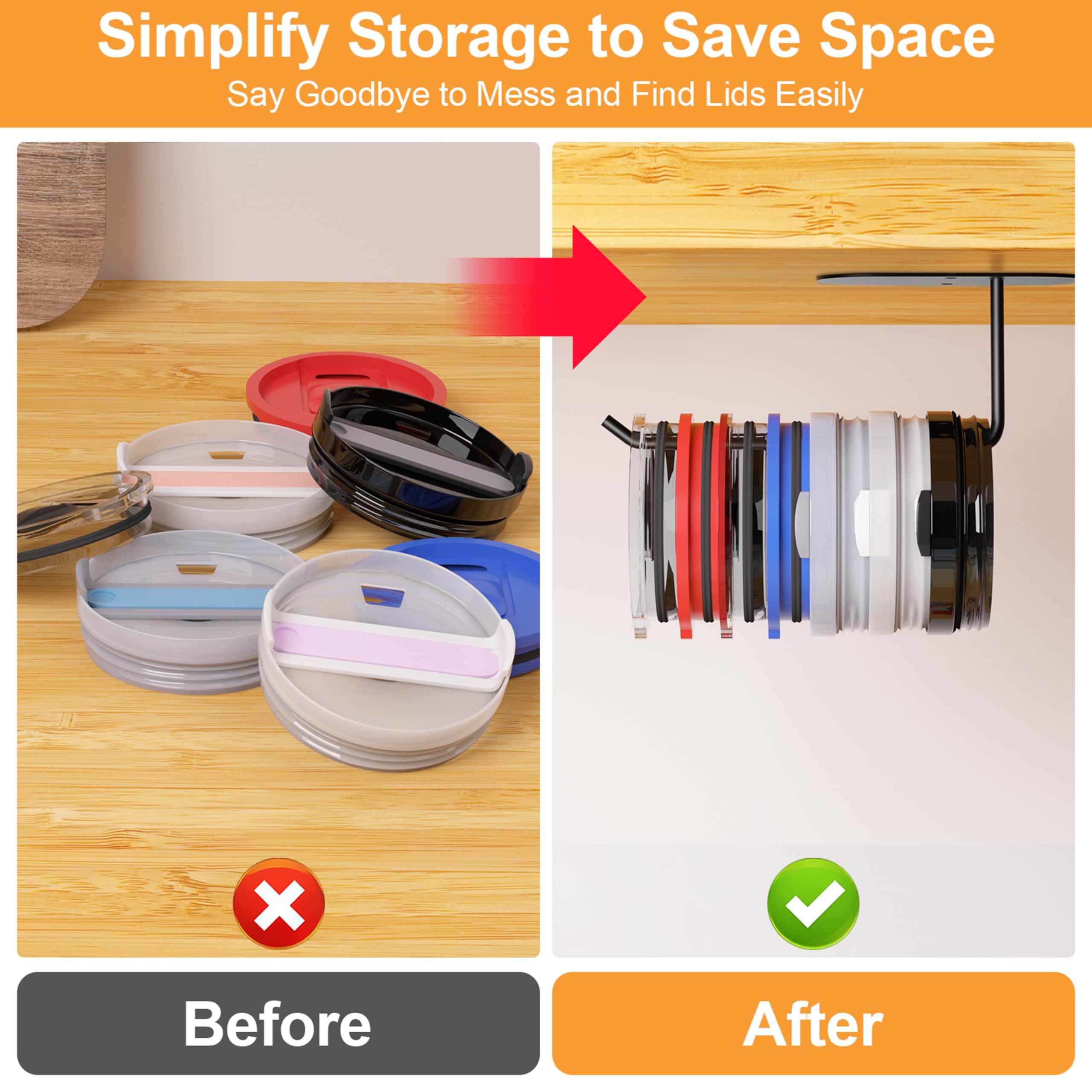 Keepamor tapa-tumbler compatible con Stanley y Yeti para organización.