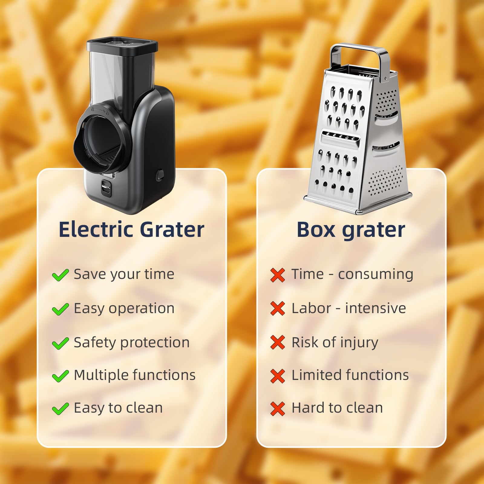 Materiales durables y seguros Keerain, plástico apto para alimentos y acero resistente.