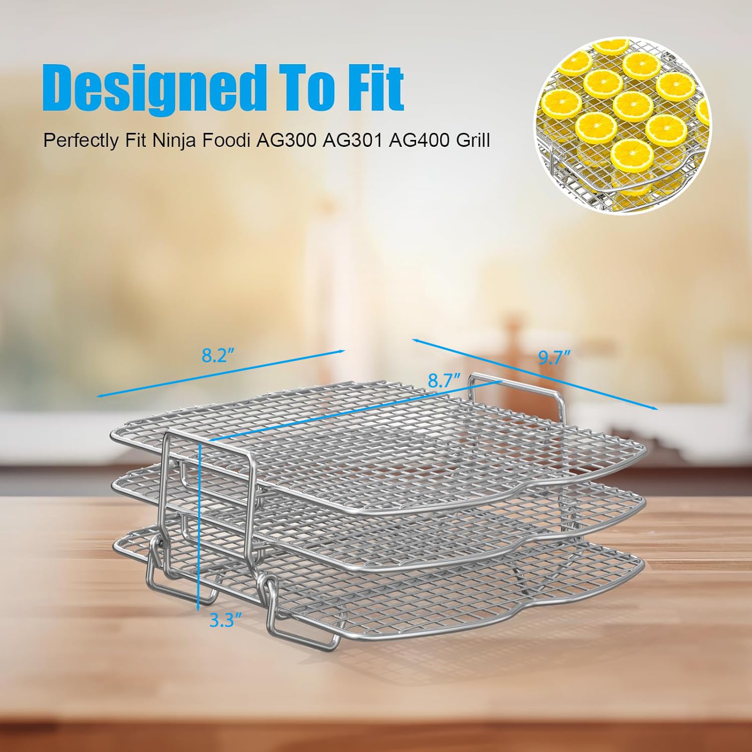 KEESHA rack deshidratador para Ninja AG300, mayor capacidad para verduras.