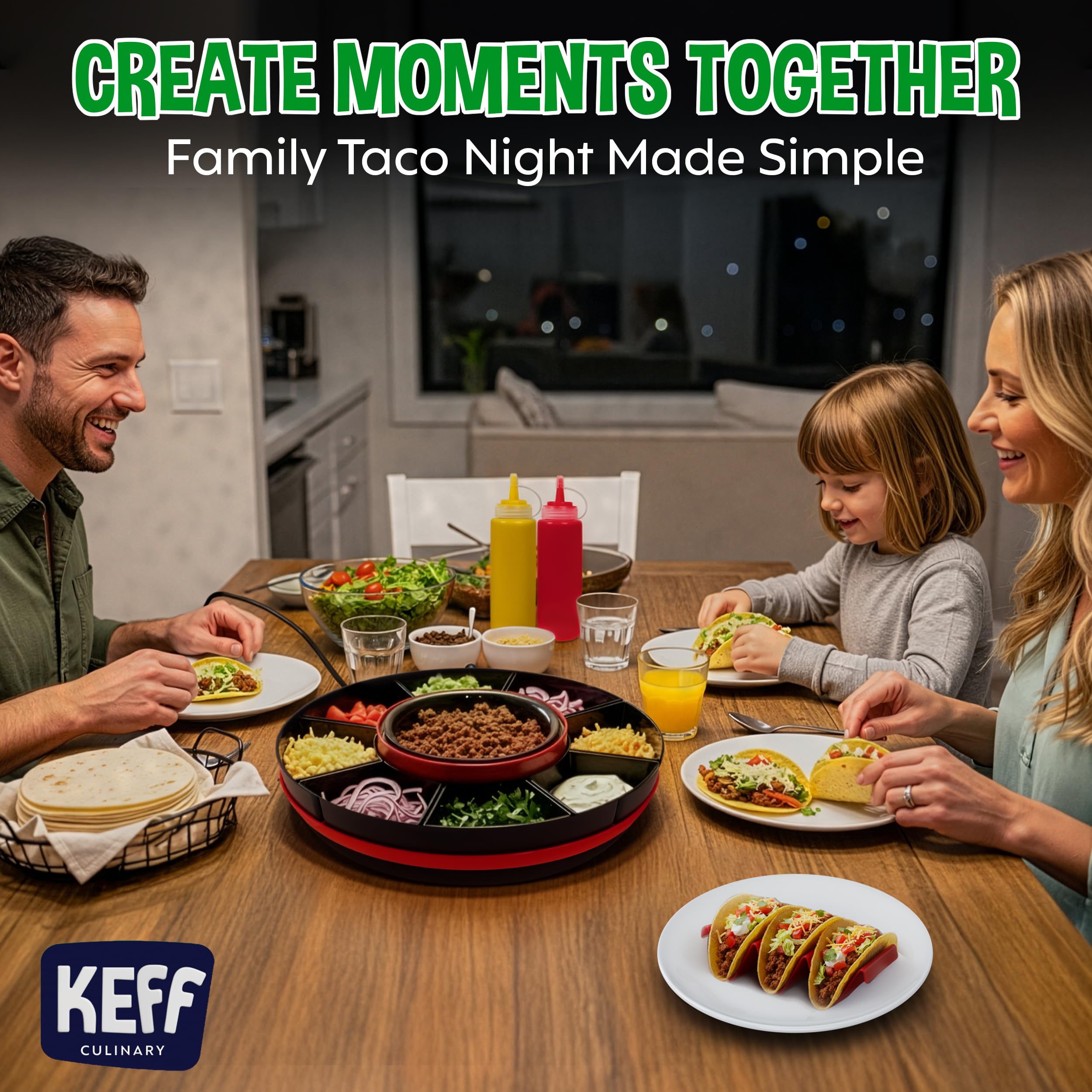 KEFF pinzas mini inox, servicio limpio y rápido para tacos