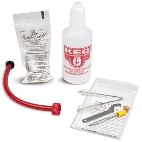 Kegconnection kit de limpieza con Brew Clean en polvo para líneas de cerveza