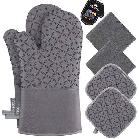 KEGOUU manoplas horno 7 x 13, agarre firme para manipular bandejas calientes