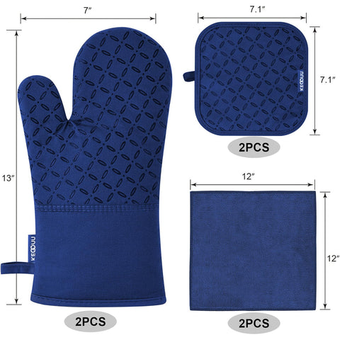 KEGOUU manoplas-horno-7x13pulgadas con agarre antideslizante