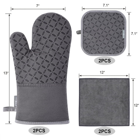 KEGOUU protectores horno 7 x 7, superficie antideslizante para agarre seguro