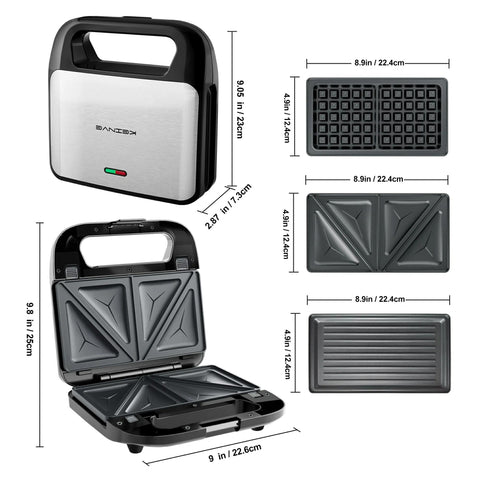 KEINVE gofrera con placas desmontables para gofres crujientes.