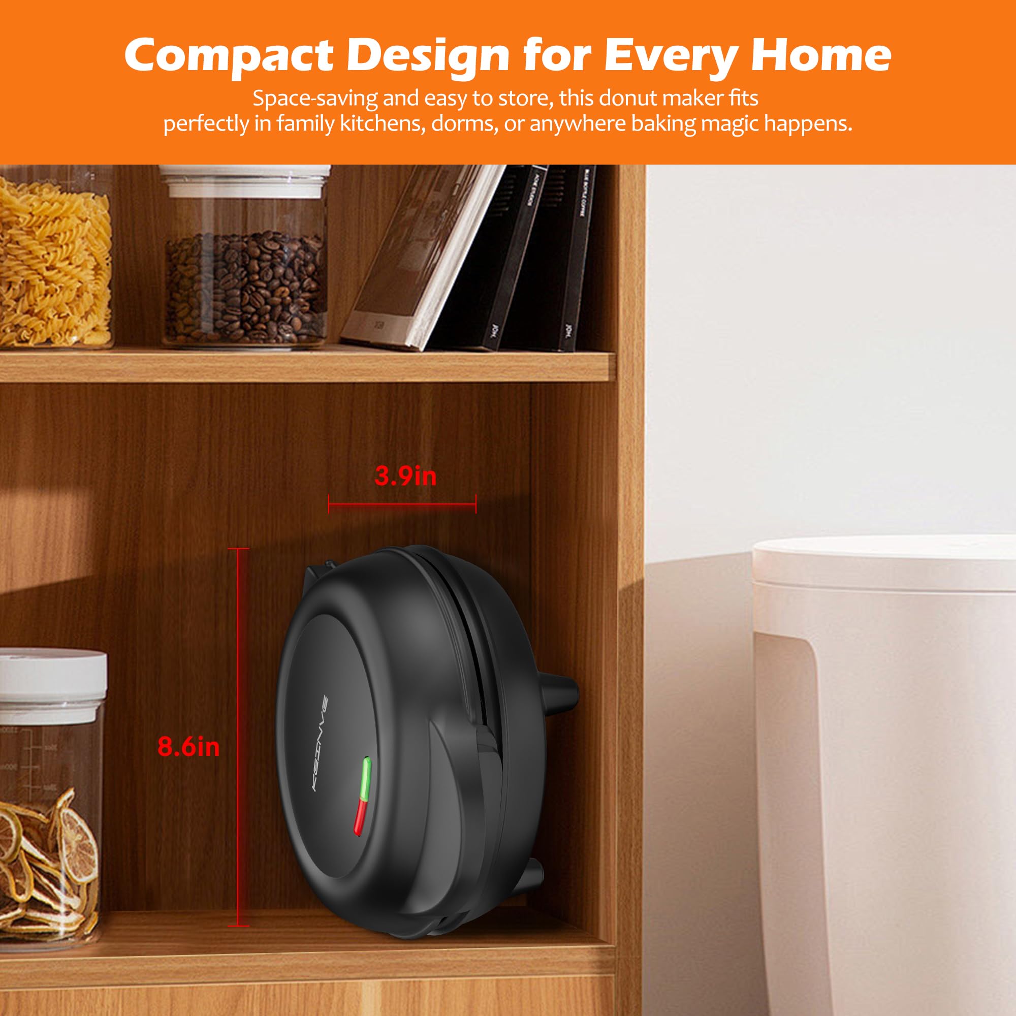 KEINVE Mini Donas Waffle Cake Maker, ideas de coberturas para personalizar tus donas.