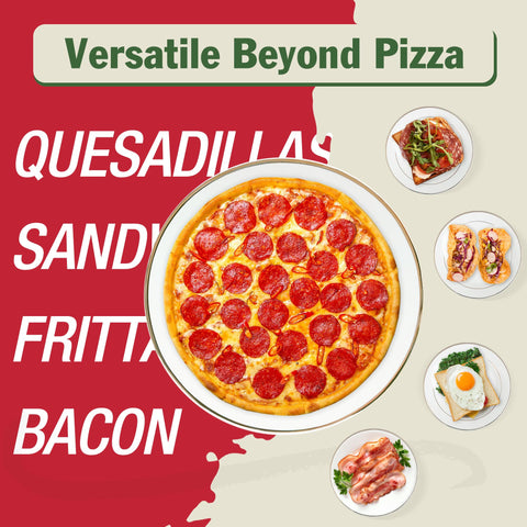 KEINVE parrilla para pizza diseño retro añade estilo y utilidad al mostrador.