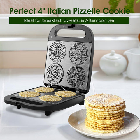 KEINVE pizzelle: superficie antiadhesiva facilita la limpieza