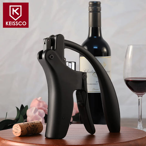 KEISSCO abridor de vino de mango largo, agarre ergonómico para mayor comodidad