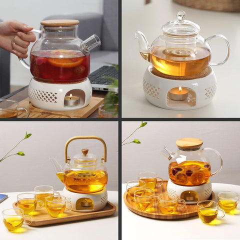 KEISSCO calentador cerámico con diseño hueco, iluminación suave y ambiente acogedor.