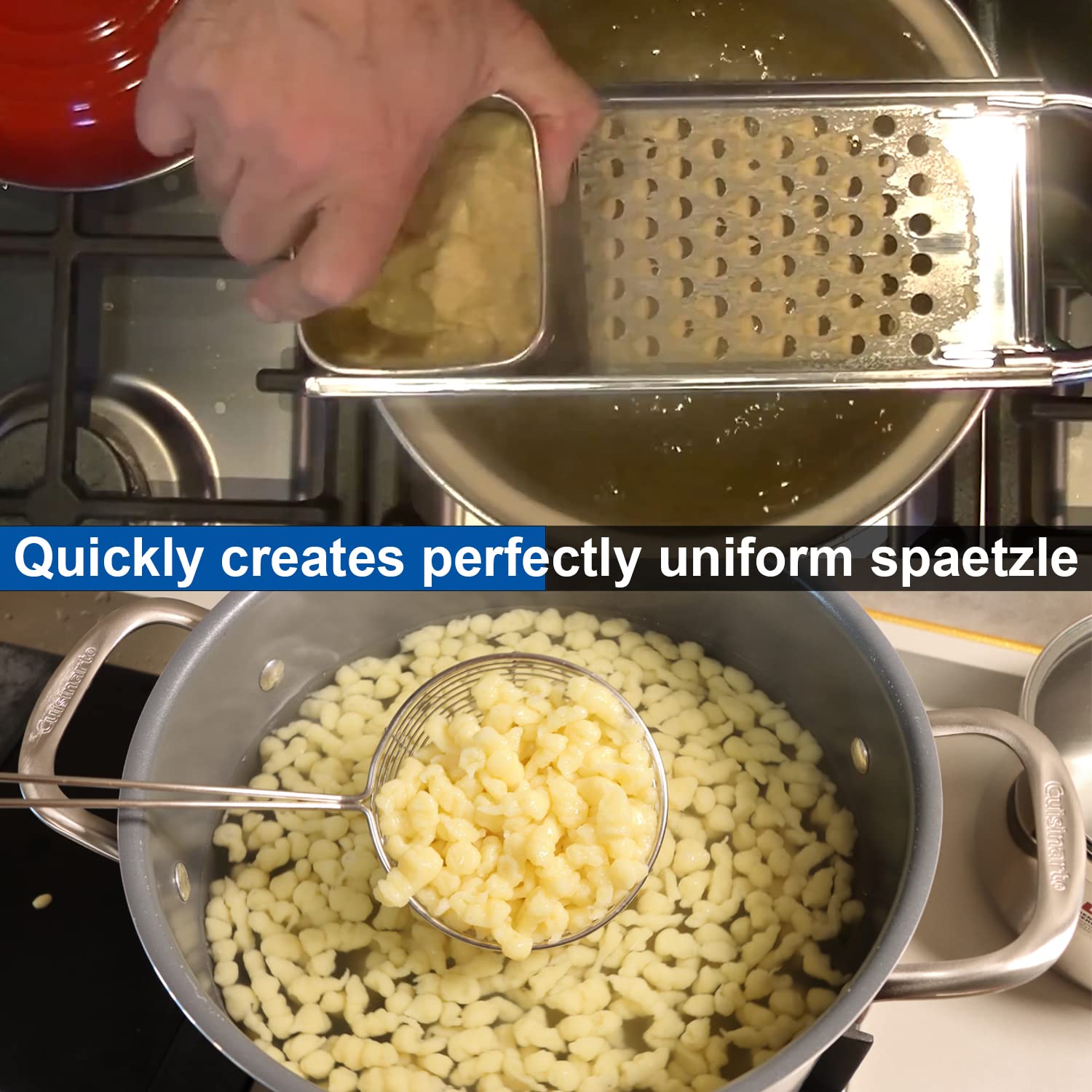 KEISSCO colador araña inoxidable para escurrir spaetzle y frituras