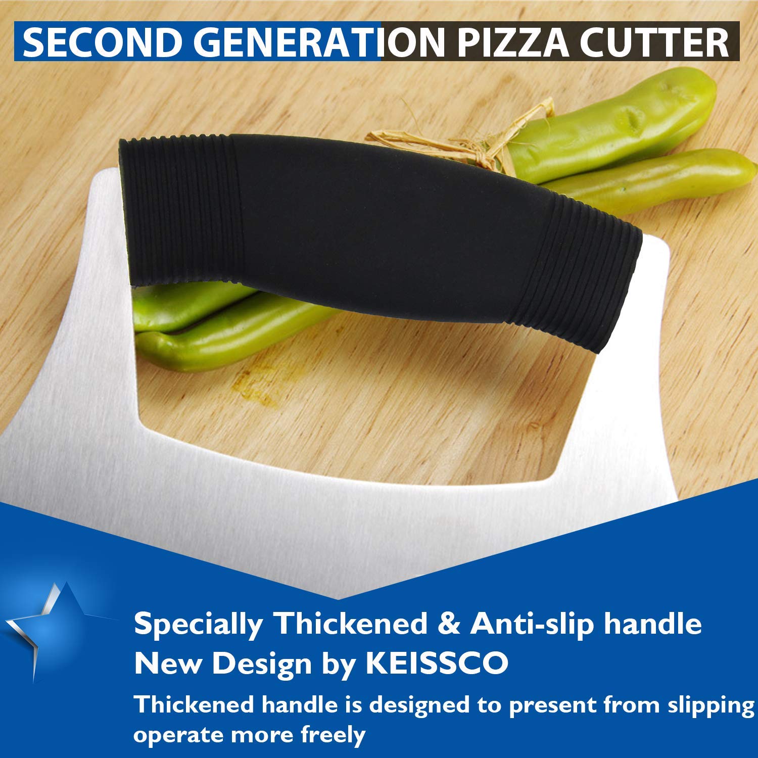 KEISSCO Empuñadura ergonómica antideslizante mejora el control al cortar.