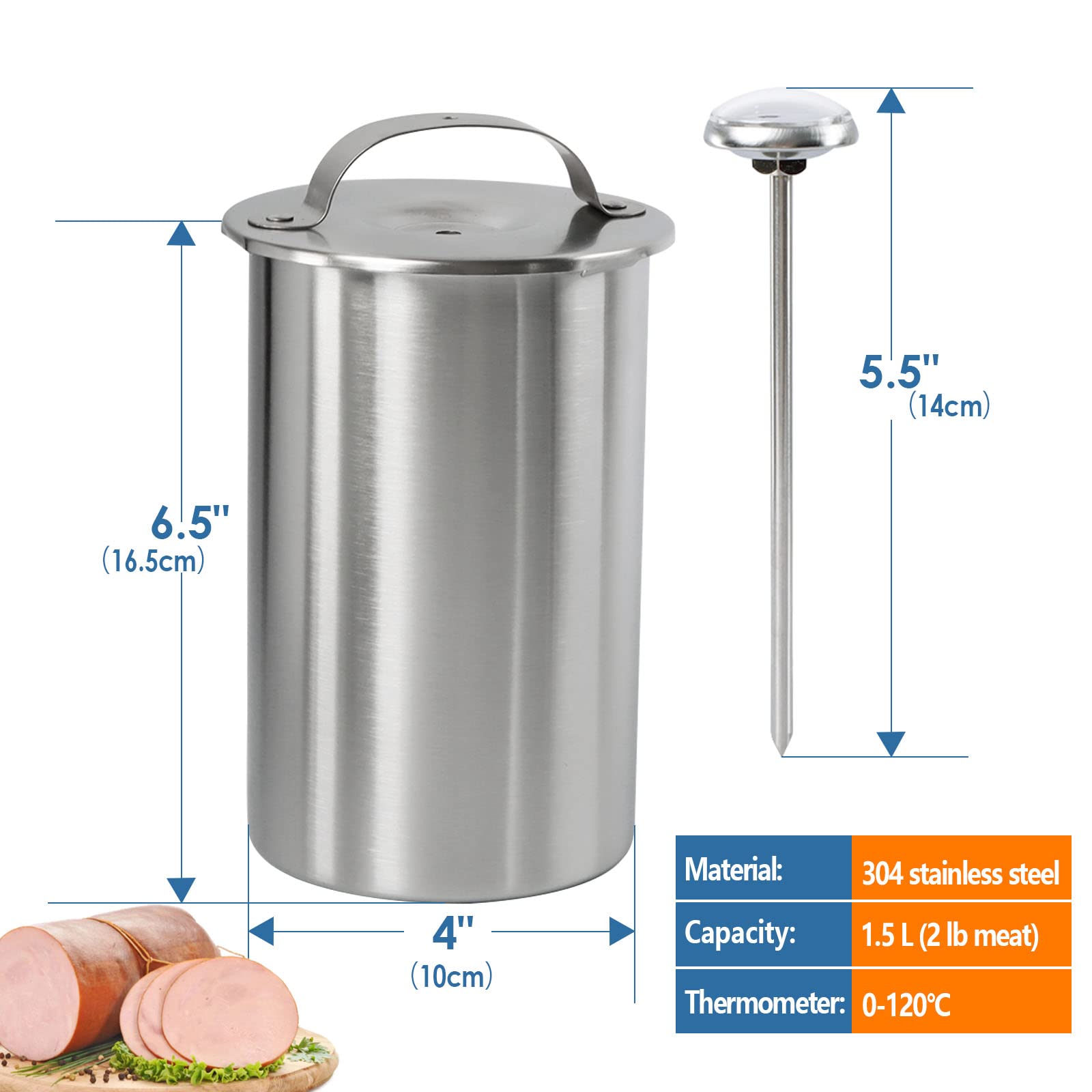 KEISSCO Ham Maker, bordes seguros, evita lesiones al manipular.