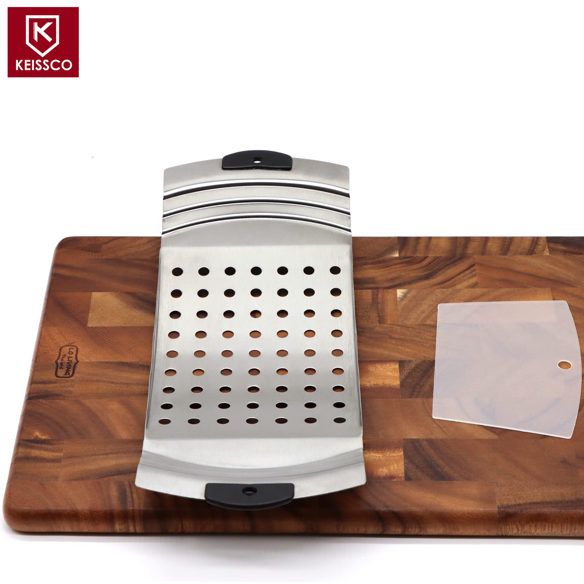 KEISSCO espátula raspadora para spaetzle, limpieza rápida y recogido del exceso de masa.